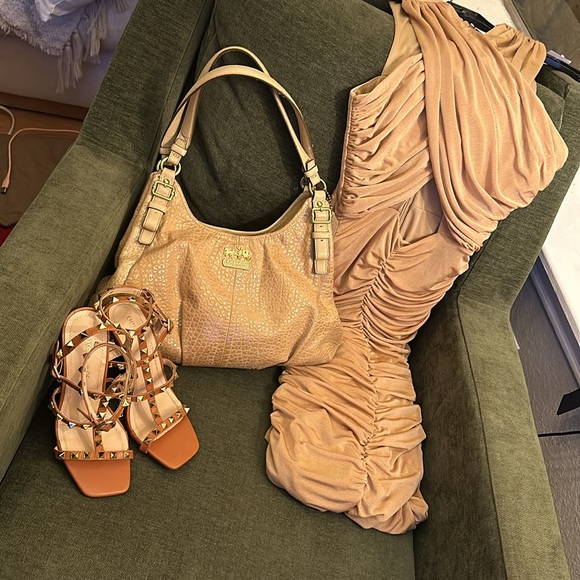 Fantastic Vintage Shimmer Gold Coach handbag - Picture 8 of 10